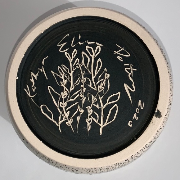 Handmade Studio Art Face Planter Home Decor Pottery Hand Painted Unique - Picture 4 of 8